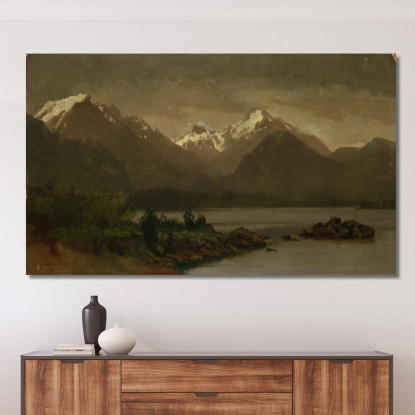 Montagne E Lago Senza Titolo Albert Bierstadt abr121 quadro stampato su tela