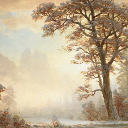 Valle Dello Yosemite: Prima Nevicata Dell'Anno Albert Bierstadt abr122 quadro stampato su tela