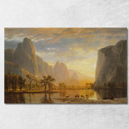 Valle Dello Yosemite Albert Bierstadt abr123 quadro stampato su tela
