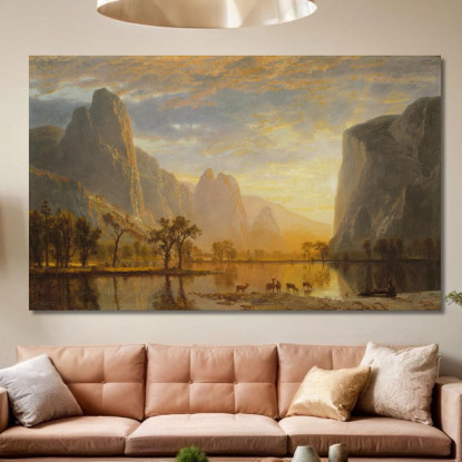 Valle Dello Yosemite Albert Bierstadt abr123 quadro stampato su tela