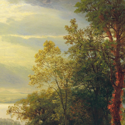 Vista Sull'Hudson Albert Bierstadt abr128 quadro stampato su tela