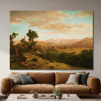 Paese Del Fiume Vento Albert Bierstadt abr131 quadro stampato su tela