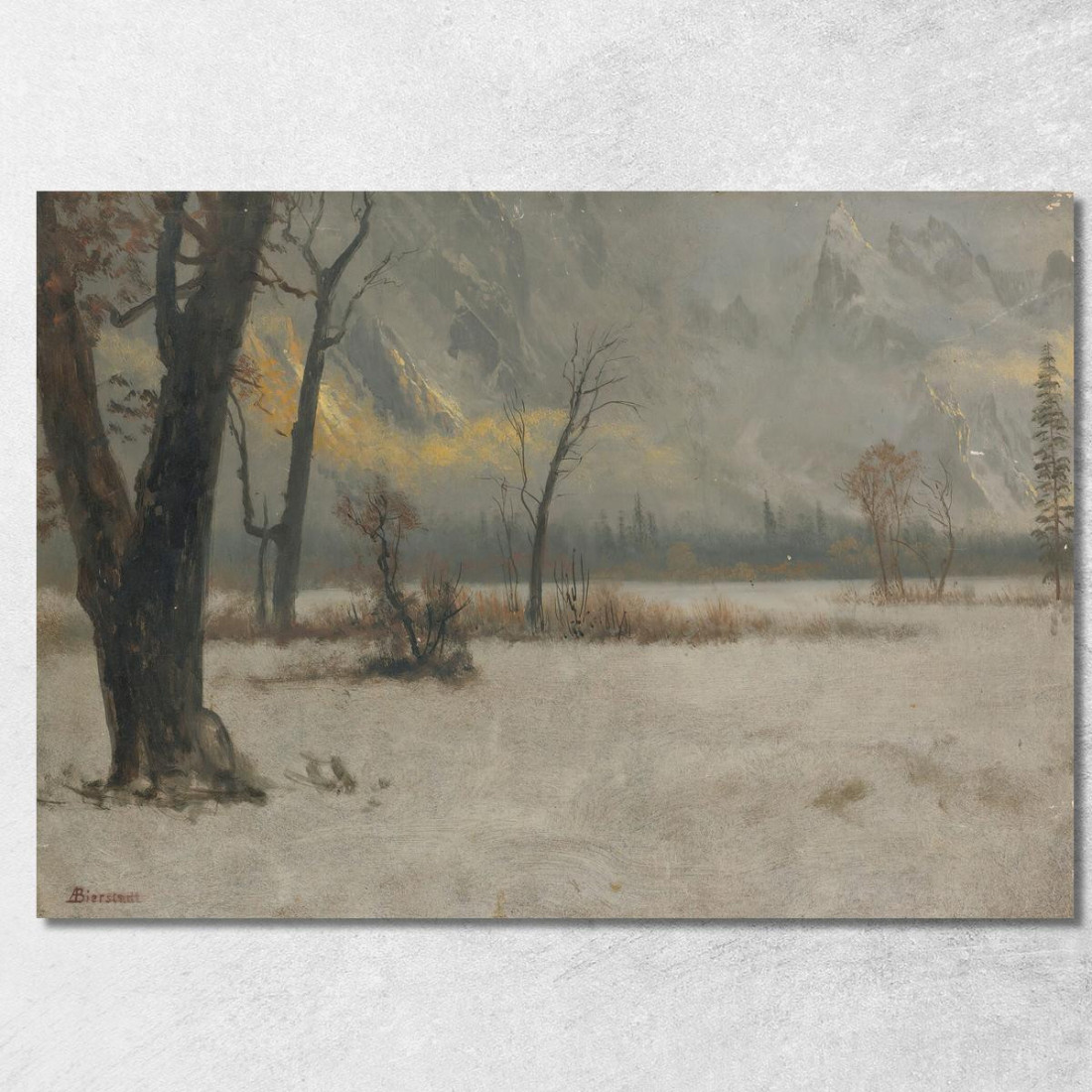 Paesaggio Invernale Albert Bierstadt abr133 quadro stampato su tela