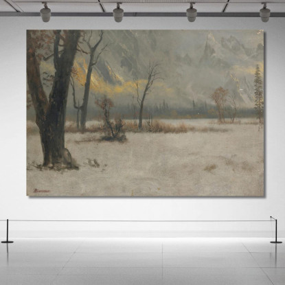 Paesaggio Invernale Albert Bierstadt abr133 quadro stampato su tela