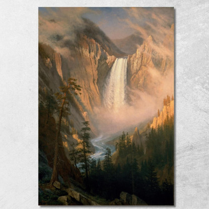 Cascate Di Yellowstone Albert Bierstadt abr135 quadro stampato su tela