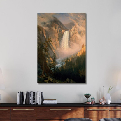 Cascate Di Yellowstone Albert Bierstadt abr135 quadro stampato su tela
