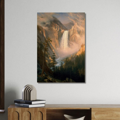 Cascate Di Yellowstone Albert Bierstadt abr135 quadro stampato su tela