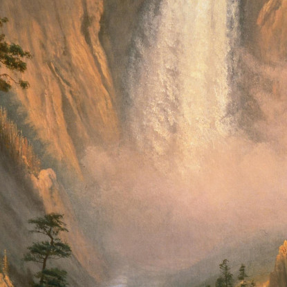 Cascate Di Yellowstone Albert Bierstadt abr135 quadro stampato su tela