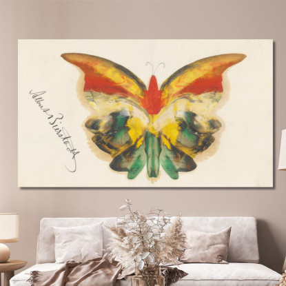 Farfalla Gialla Albert Bierstadt abr136 quadro stampato su tela