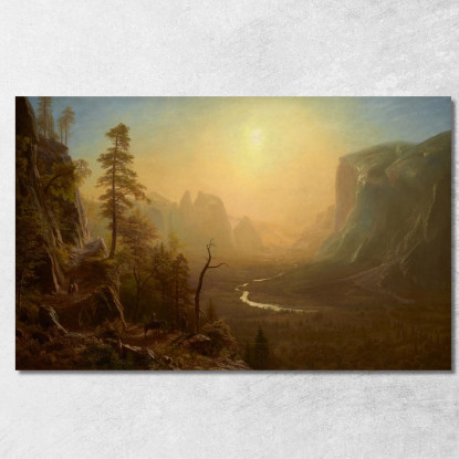 Sentiero Del Glacier Point Della Yosemite Valley Albert Bierstadt abr138 quadro stampato su tela