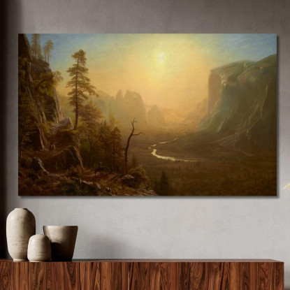 Sentiero Del Glacier Point Della Yosemite Valley Albert Bierstadt abr138 quadro stampato su tela