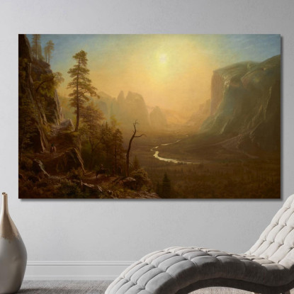 Sentiero Del Glacier Point Della Yosemite Valley Albert Bierstadt abr138 quadro stampato su tela