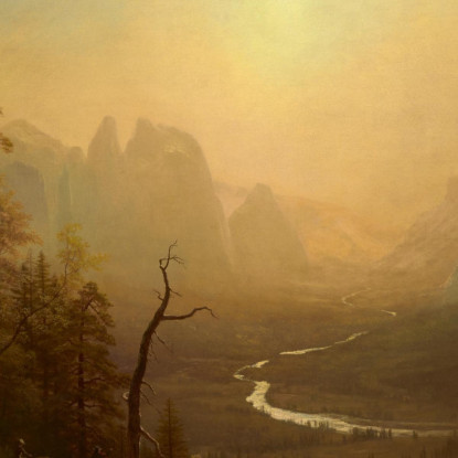 Sentiero Del Glacier Point Della Yosemite Valley Albert Bierstadt abr138 quadro stampato su tela