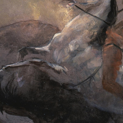 Schizzo Per L'Ultimo Dei Bufali Albert Bierstadt abr142 quadro stampato su tela