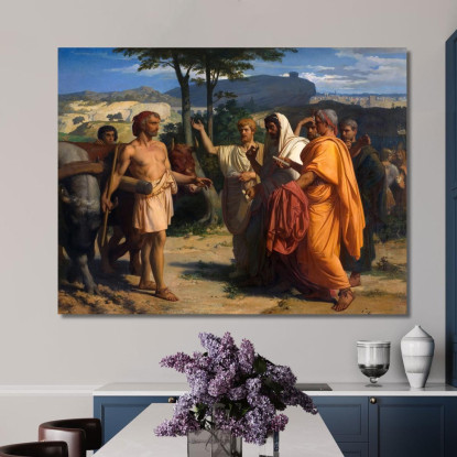 Cincinnato Riceve Gli Ambasciatori Da Roma Alexandre Cabanel acb8 quadro stampato su tela