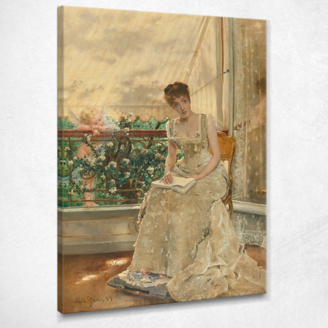 La Donna E L'Amore L'Amore Che Viene Alfred Stevens stal41 quadro stampato su tela