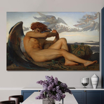 Angelo Della Caduta Alexandre Cabanel acb12 quadro stampato su tela