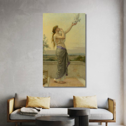 Il Messaggero Dell'Amore Alexandre Cabanel acb18 quadro stampato su tela