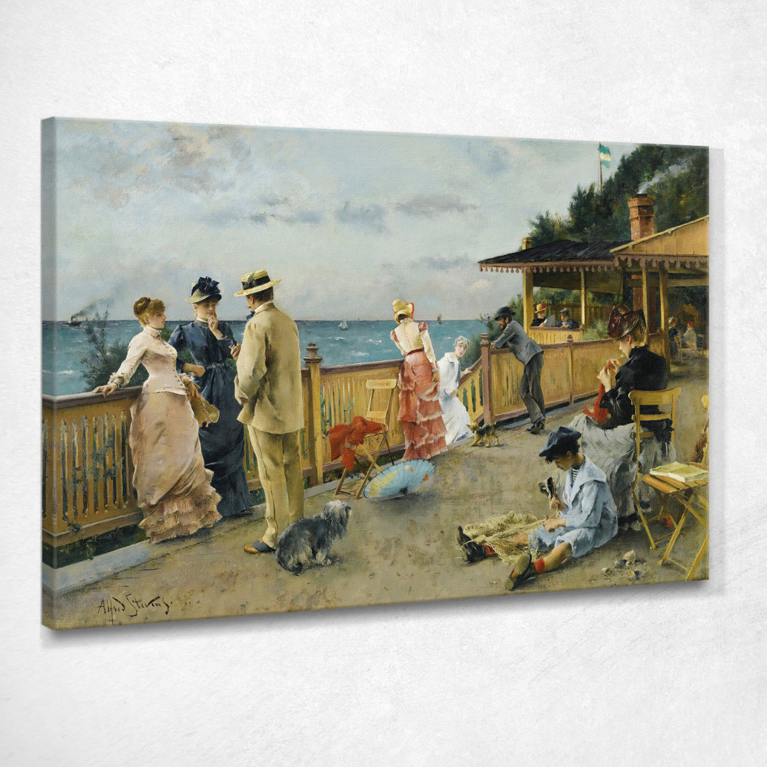 La Villa Des Falaises A Sainte-Adresse Alfred Stevens stal46 quadro stampato su tela