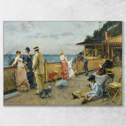 La Villa Des Falaises A Sainte-Adresse Alfred Stevens stal46 quadro stampato su tela
