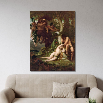 La Cacciata Di Adamo Ed Eva Dal Giardino Del Paradiso Alexandre Cabanel acb47 quadro stampato su tela