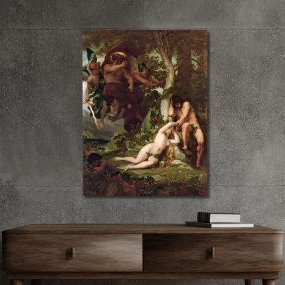 La Cacciata Di Adamo Ed Eva Dal Giardino Del Paradiso Alexandre Cabanel acb47 quadro stampato su tela