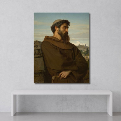 Un Giovane Pensatore Monaco Romano Alexandre Cabanel acb48 quadro stampato su tela