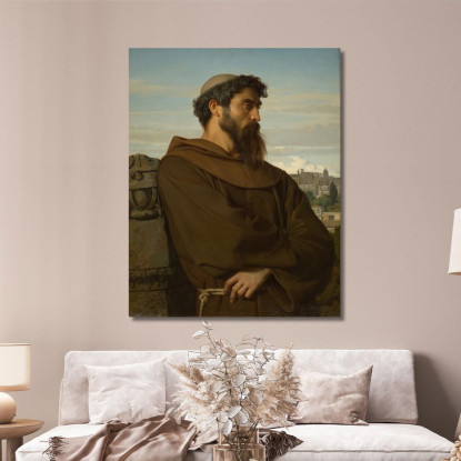 Un Giovane Pensatore Monaco Romano Alexandre Cabanel acb48 quadro stampato su tela