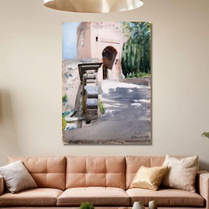 Porta Dell'Alhambra Anders Zorn azn24 quadro stampato su tela