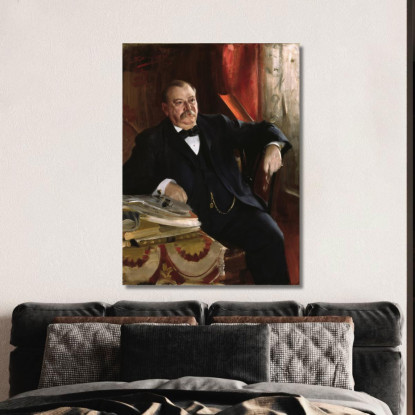 Grover Cleveland Anders Zorn azn28 quadro stampato su tela