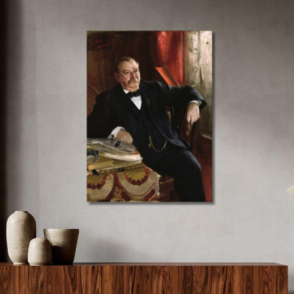 Grover Cleveland Anders Zorn azn28 quadro stampato su tela