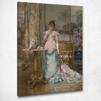L'Attesa Prima Del Ballo Alfred Stevens stal54 quadro stampato su tela