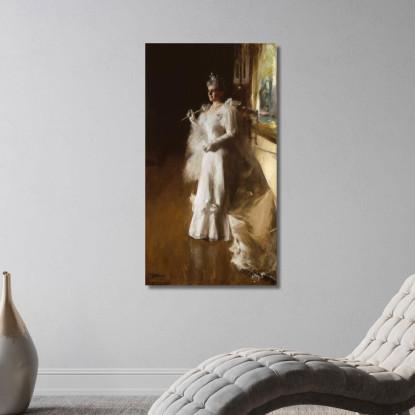 La Signora Potter Palmer Anders Zorn azn49 quadro stampato su tela