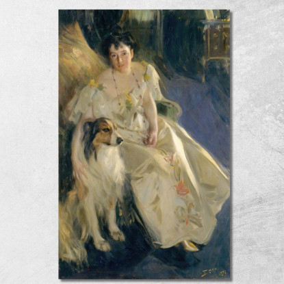 La Signora Walter Rathbone Bacon Virginia Purdy Barker Anders Zorn azn50 quadro stampato su tela