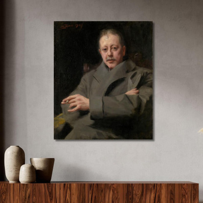Studio Del Ritratto Di Un Uomo Anders Zorn azn62 quadro stampato su tela