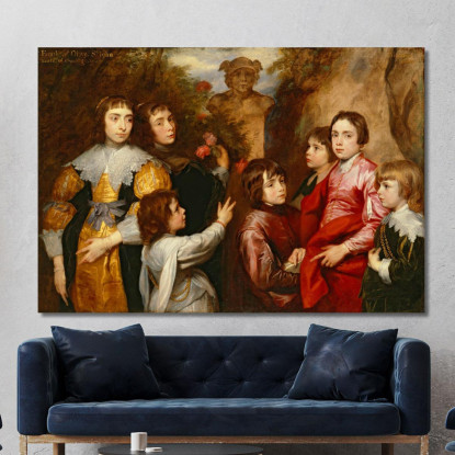 Un Gruppo Familiare Anthony van Dyck avd1 quadro stampato su tela