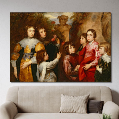 Un Gruppo Familiare Anthony van Dyck avd1 quadro stampato su tela