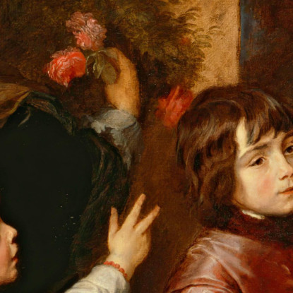 Un Gruppo Familiare Anthony van Dyck avd1 quadro stampato su tela