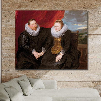 Una Coppia Sposata Anthony van Dyck avd4 quadro stampato su tela