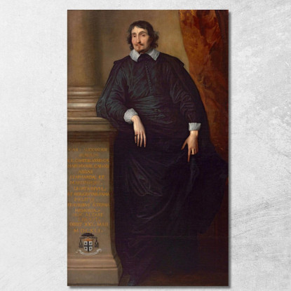 Cesare Alessandro Scaglia Di Verrua Abbé Of Staffarda And Mandanici Anthony van Dyck avd13 quadro stampato su tela