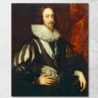 Carlo I 2 Anthony van Dyck avd16 quadro stampato su tela