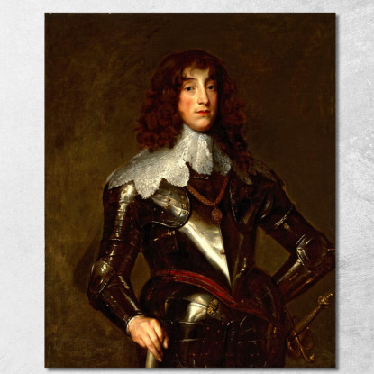 Carlo Ludovico Elettore Palatino 2 Anthony van Dyck avd17 quadro stampato su tela