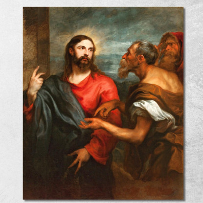 Cristo Della Moneta Anthony van Dyck avd19 quadro stampato su tela