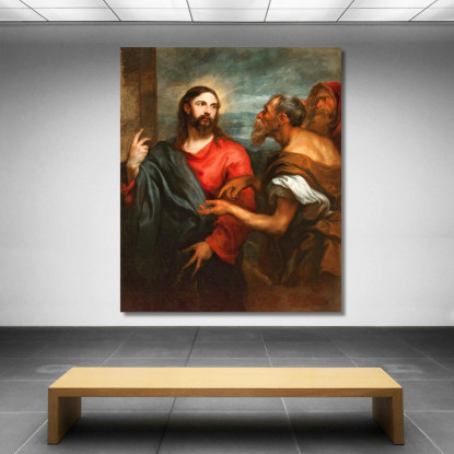 Cristo Della Moneta Anthony van Dyck avd19 quadro stampato su tela