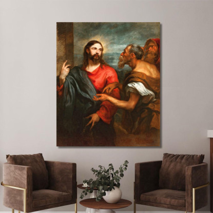 Cristo Della Moneta Anthony van Dyck avd19 quadro stampato su tela