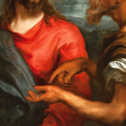 Cristo Della Moneta Anthony van Dyck avd19 quadro stampato su tela