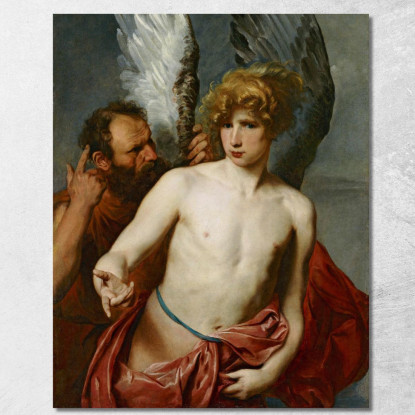 Dedalo E Icaro Anthony van Dyck avd22 quadro stampato su tela