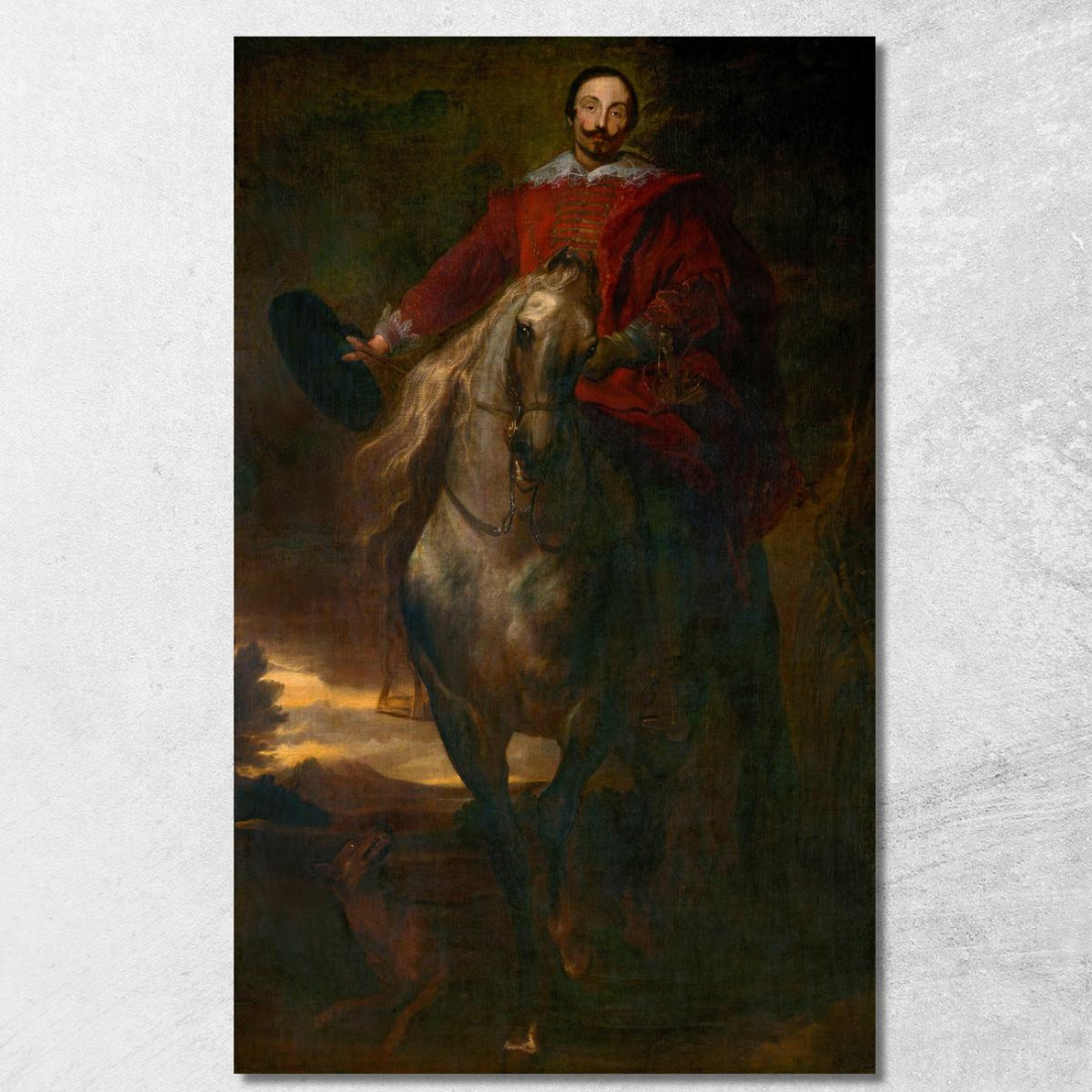 Ritratto Equestre Anthony van Dyck avd24 quadro stampato su tela