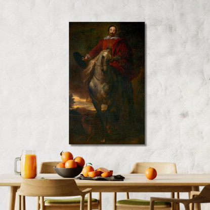 Ritratto Equestre Anthony van Dyck avd24 quadro stampato su tela
