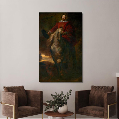 Ritratto Equestre Anthony van Dyck avd24 quadro stampato su tela